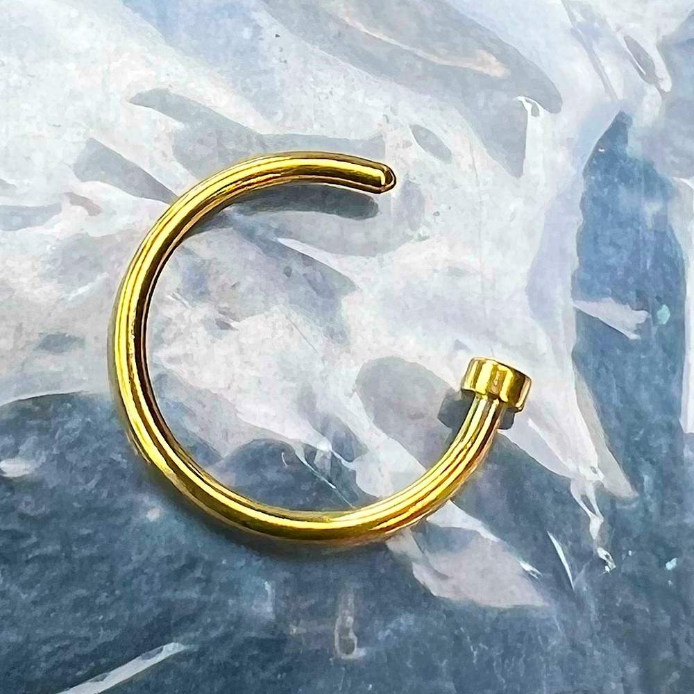 Golden FAUX Piercing Lip Nose Ear Cuff Type Jewelry Accessory NEW Streetwear